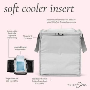 Thirty-One Gray Soft Cooler Insert
